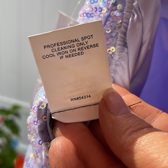 B. Darlin - Juniors' Purple Sequin Prom Gown - Size 15/16 - Picture 15 of 16